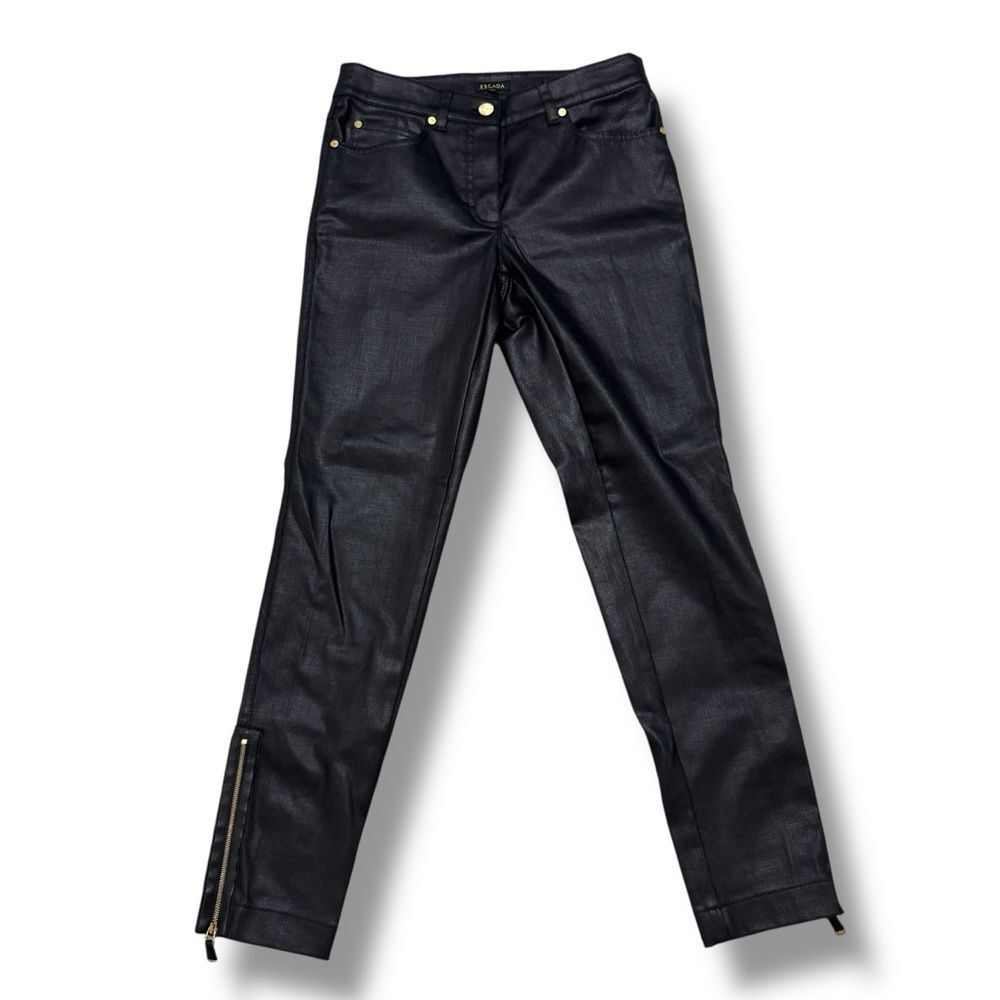 Vintage Escada Jeans Size EU 34  US 2 Gold Zippers & Grommet Back Pockets Y2K